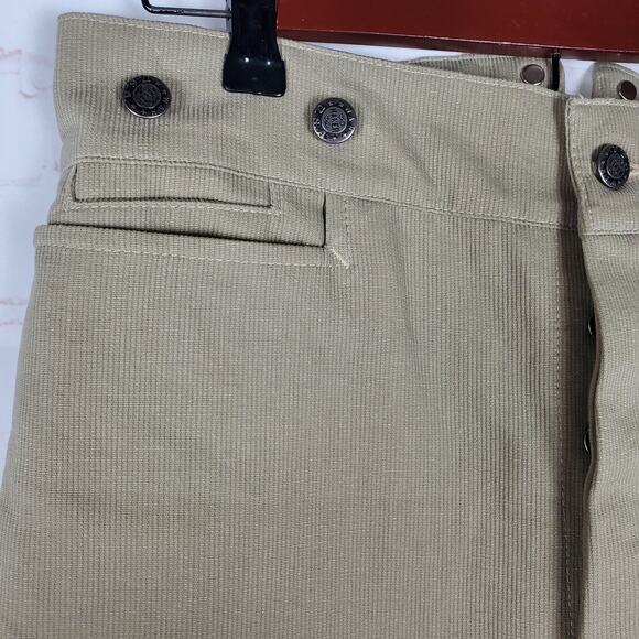 WAH Maker Striped Frontier Pants Mens 30x36 Western Buckle Back Tan Cotton - Picture 8 of 15